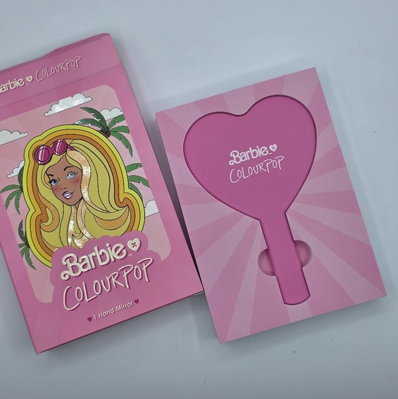 Colourpop x Barbie Pink Heart Hand Mirror - Picture 3 of 4